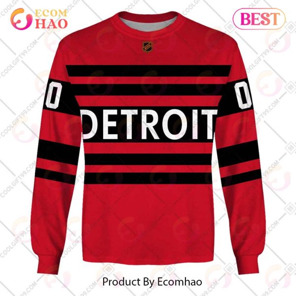 Personalized NHL Detroit Red Wings Reverse Retro 2223 Style 3D Hoodie