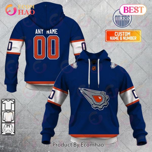 Personalized NHL Edmonton Oilers Reverse Retro 2223 Style 3D Hoodie