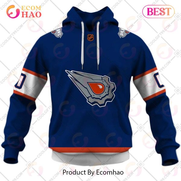 Personalized NHL Edmonton Oilers Reverse Retro 2223 Style 3D Hoodie
