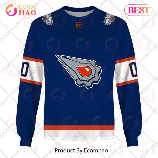 Personalized NHL Edmonton Oilers Reverse Retro 2223 Style 3D Hoodie