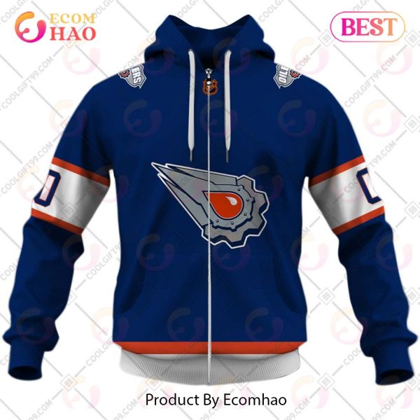 Personalized NHL Edmonton Oilers Reverse Retro 2223 Style 3D Hoodie