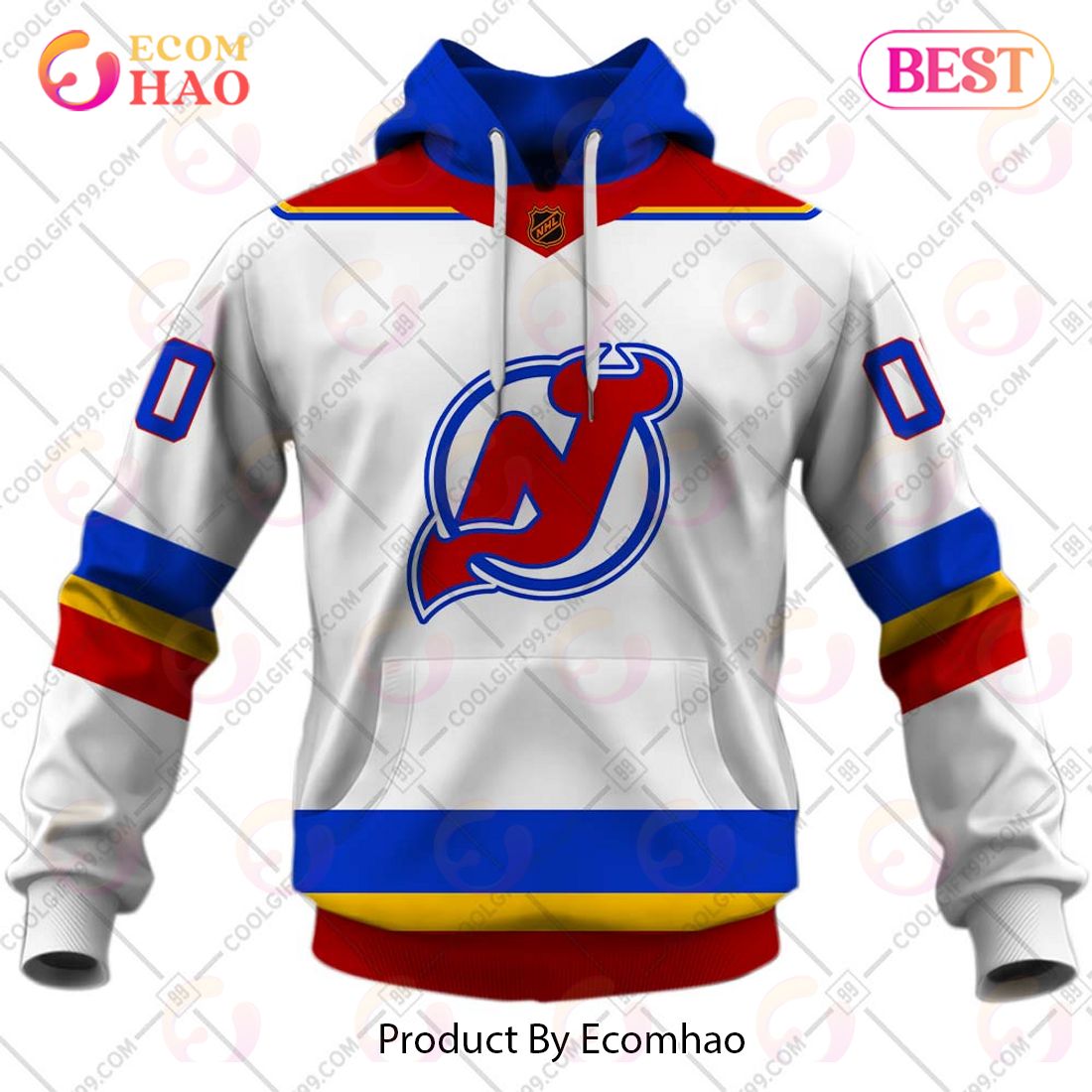 Personalized NHL New Jersey Devils Reverse Retro 2223 Style 3D Hoodie