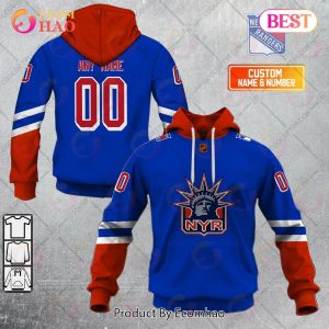 Personalized NHL New York Rangers Reverse Retro 2223 Style 3D Hoodie