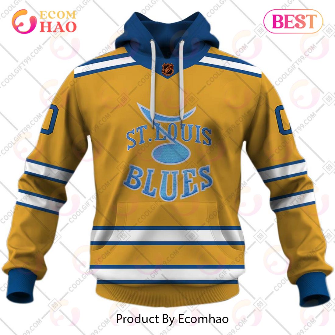 Personalized NHL St. Louis Blues Reverse Retro 2223 Style 3D Hoodie