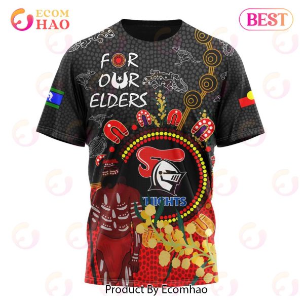 Personalized NRL Newcastle Knights Special Design For NAIDOC Week For Our Elders 3D Hoodie