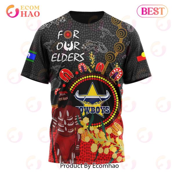 Personalized NRL North Queensland Cowboys Special Design For NAIDOC Week For Our Elders 3D Hoodie