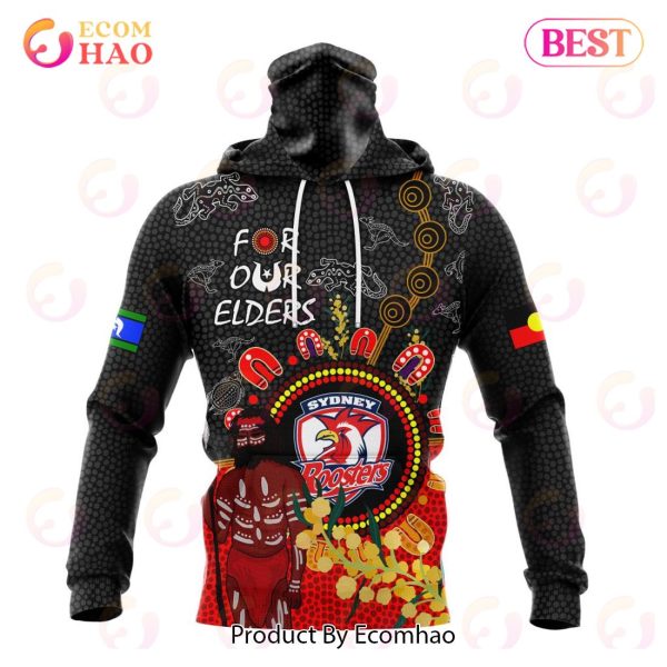 Personalized NRL Sydney Roosters Special Design For NAIDOC Week For Our Elders 3D Hoodie