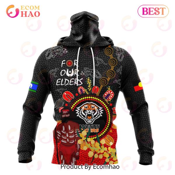 Personalized NRL Wests Tigers Special Design For NAIDOC Week For Our Elders 3D Hoodie