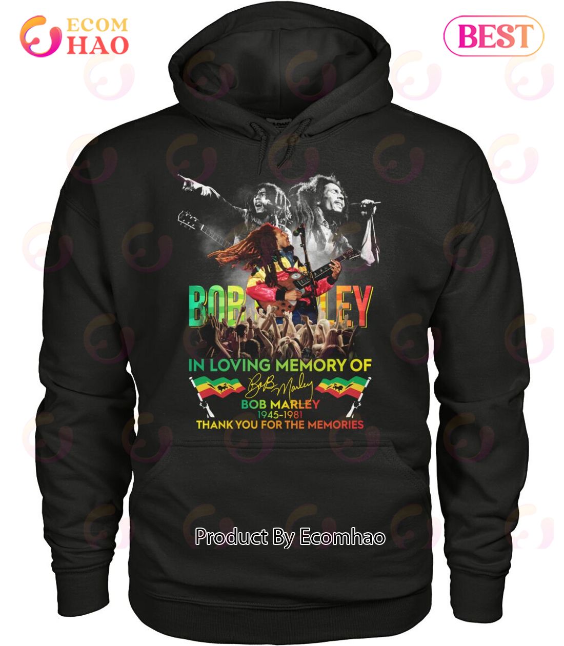 Bob Marley In Loving Memory Of 1945 – 1981 Thank You For The Memories T-Shirt