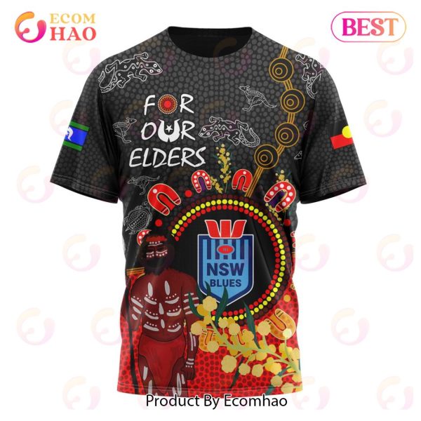 NSW Blues Special Design For NAIDOC Week For Our Elders 3D Hoodie