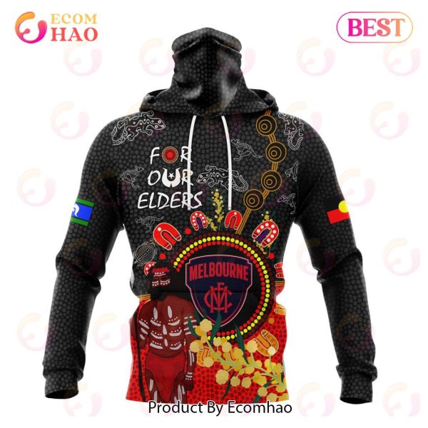 Personalized AFL Melbourne Football Club Special Design For NAIDOC Week For Our Elders 3D Hoodie