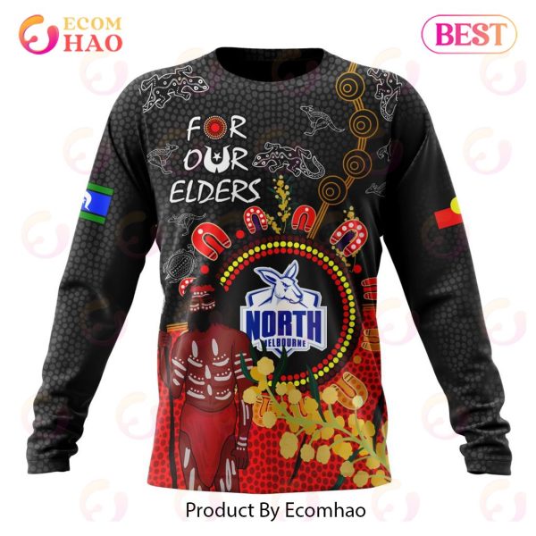 Personalized AFL North Melbourne Football Club Special Design For NAIDOC Week For Our Elders 3D Hoodie