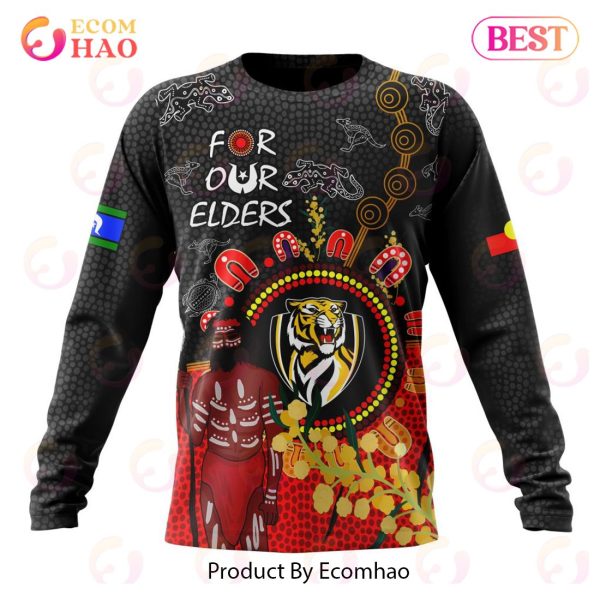 Personalized AFL Richmond Tigers Special Design For NAIDOC Week For Our Elders 3D Hoodie