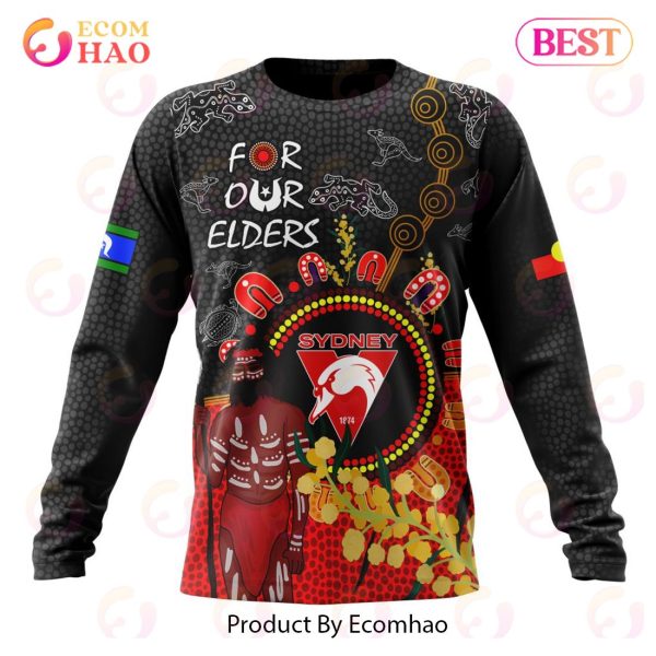 Personalized AFL Sydney Swans Special Design For NAIDOC Week For Our Elders 3D Hoodie