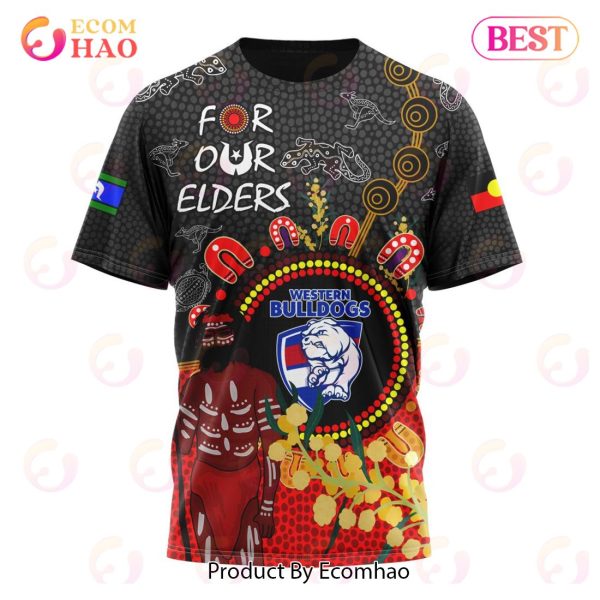 Personalized AFL Western Bulldogs Special Design For NAIDOC Week For Our Elders 3D Hoodie
