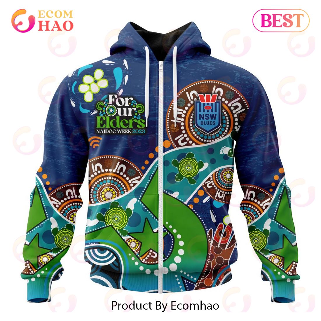 Personalized NSW Blues Special Design For NAIDOC Week For Our Elders 3D Hoodie