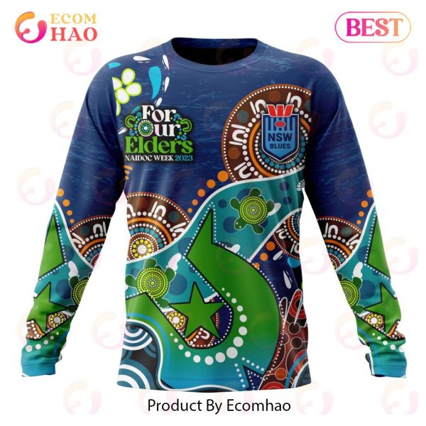 Personalized NSW Blues Special Design For NAIDOC Week For Our Elders 3D Hoodie