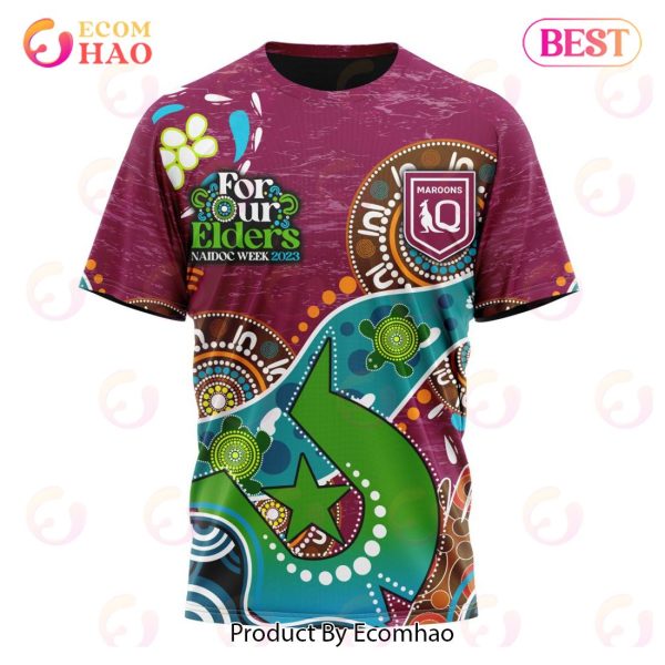 Personalized QLD Maroons Special Design For NAIDOC Week For Our Elders 3D Hoodie