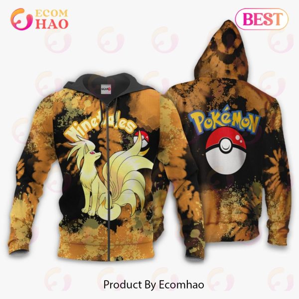 Ninetales Hoodie Custom Pokemon Anime Tie Dye Style
