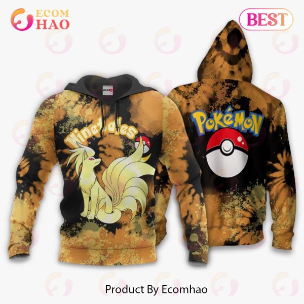 Ninetales Hoodie Custom Pokemon Anime Tie Dye Style