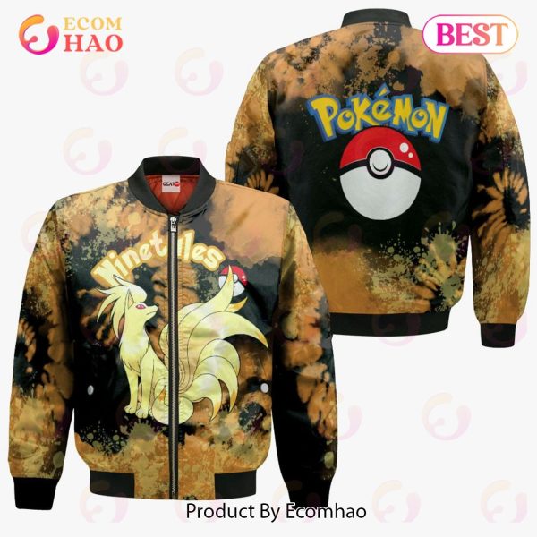 Ninetales Hoodie Custom Pokemon Anime Tie Dye Style