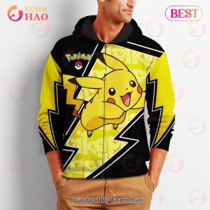 Pikachu Zip Hoodie Pokemon Shirt Anime