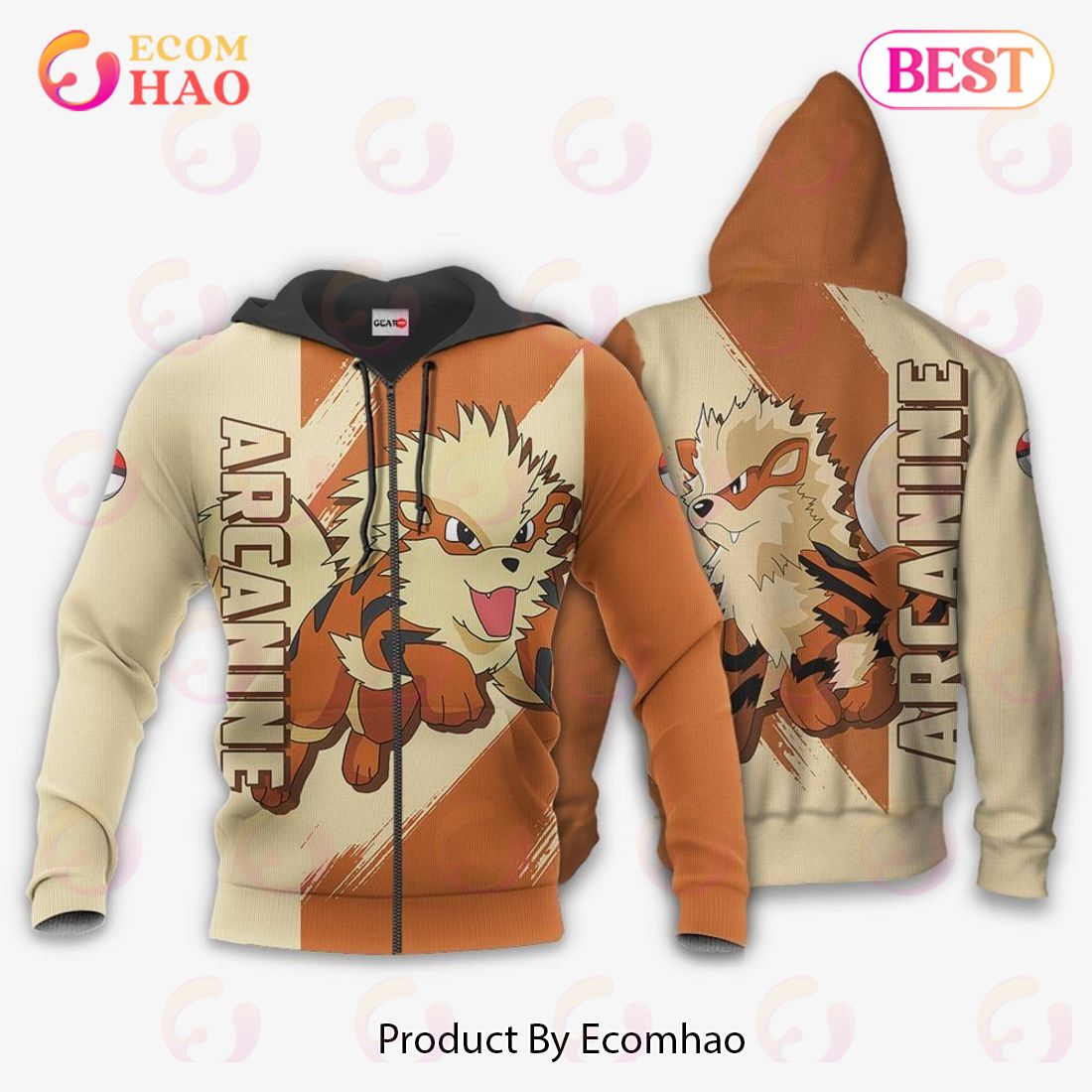 Pokemon Dragonite Hoodie Custom Anime Zip Jacket