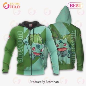 Pokemon Bulbasaur Hoodie Custom Anime Zip Jacket