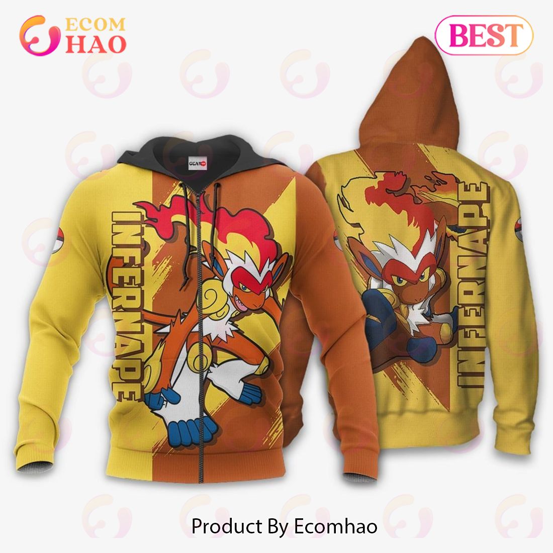 Pokemon Rayquaza Hoodie Custom Anime Zip Jacket