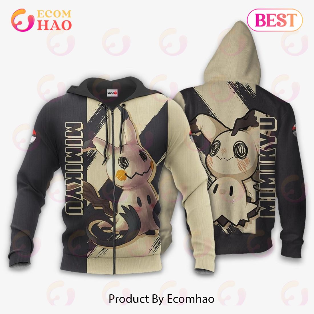 Pokemon Pikachu Hoodie Custom Anime Zip Jacket