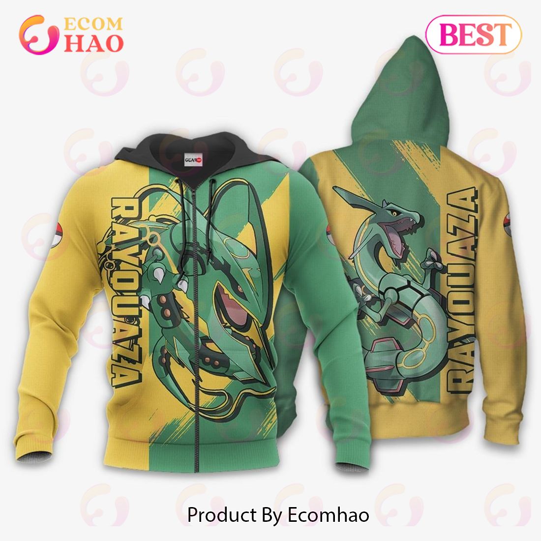 Pokemon Squirtle Hoodie Custom Anime Zip Jacket