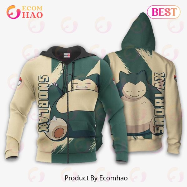 Pokemon Snorlax Hoodie Custom Anime Zip Jacket