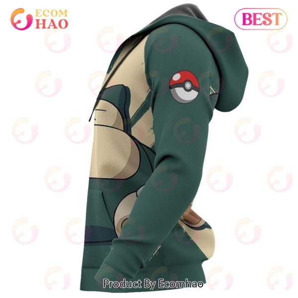 Pokemon Snorlax Hoodie Custom Anime Zip Jacket