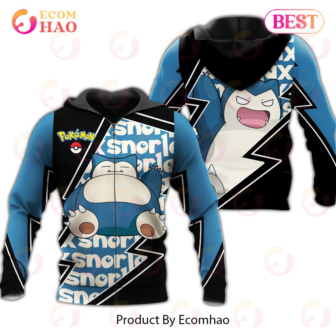 Pokemon Squirtle Hoodie Custom Anime Zip Jacket