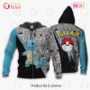 Squirtle Zip Hoodie Custom Pokemon Shirt Anime Merch