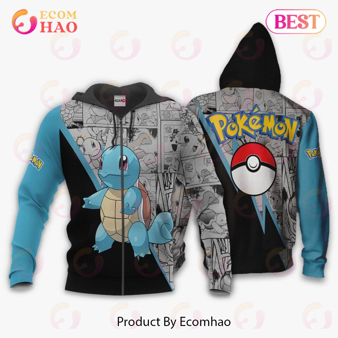 Typhlosion Hoodie Custom Pokemon Anime Tie Dye Style