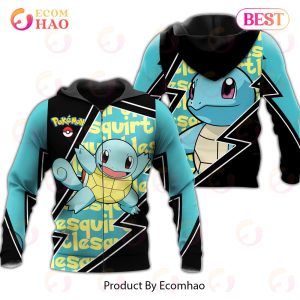 Squirtle Zip Hoodie Custom Pokemon Shirt Anime Merch