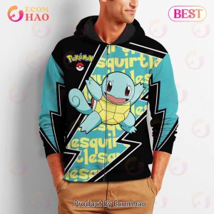 Squirtle Zip Hoodie Custom Pokemon Shirt Anime Merch