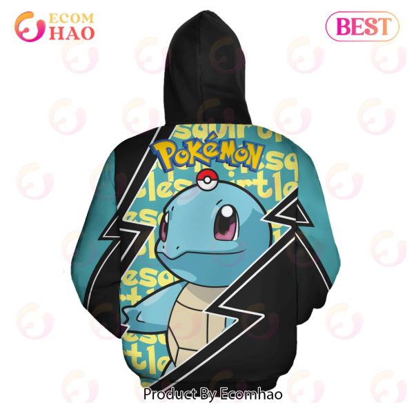 Squirtle Zip Hoodie Custom Pokemon Shirt Anime Merch