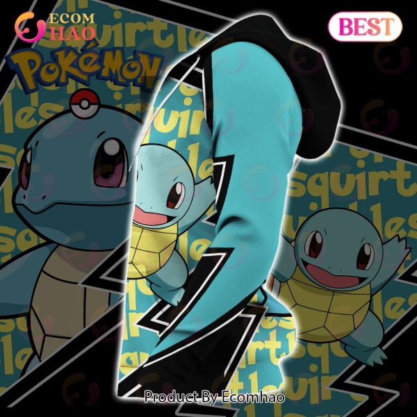 Squirtle Zip Hoodie Custom Pokemon Shirt Anime Merch