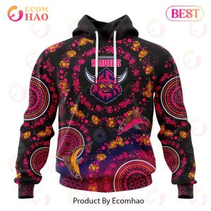 NRL Canberra Raiders Special Pink Breast Cancer Design 3D Hoodie
