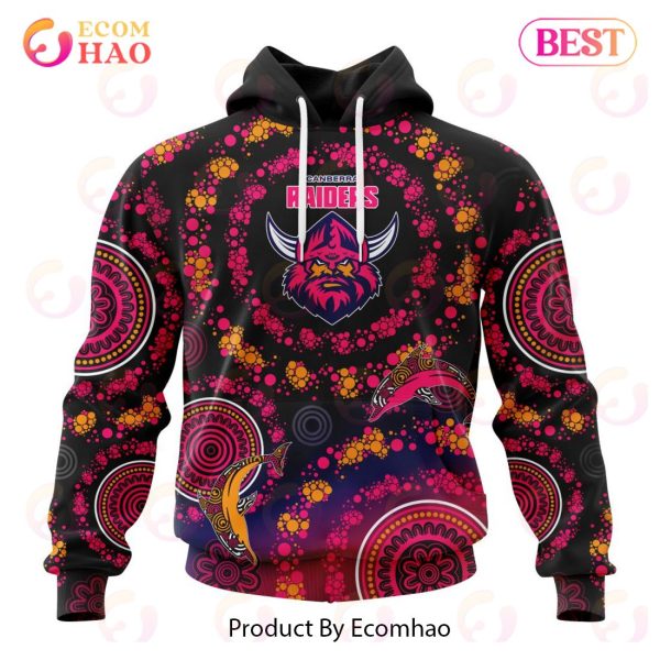 NRL Canberra Raiders Special Pink Breast Cancer Design 3D Hoodie