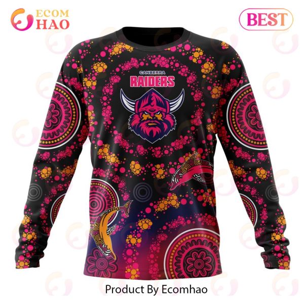 NRL Canberra Raiders Special Pink Breast Cancer Design 3D Hoodie