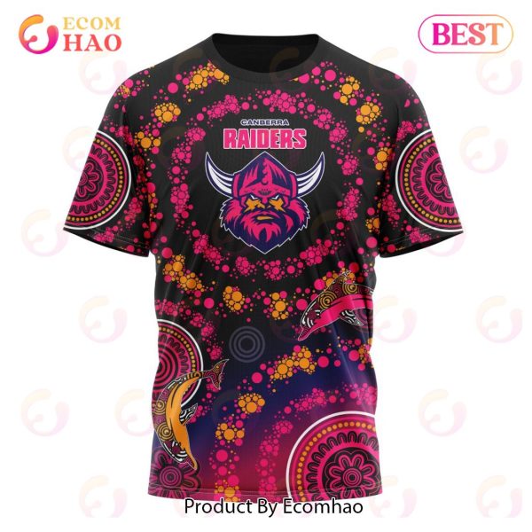 NRL Canberra Raiders Special Pink Breast Cancer Design 3D Hoodie