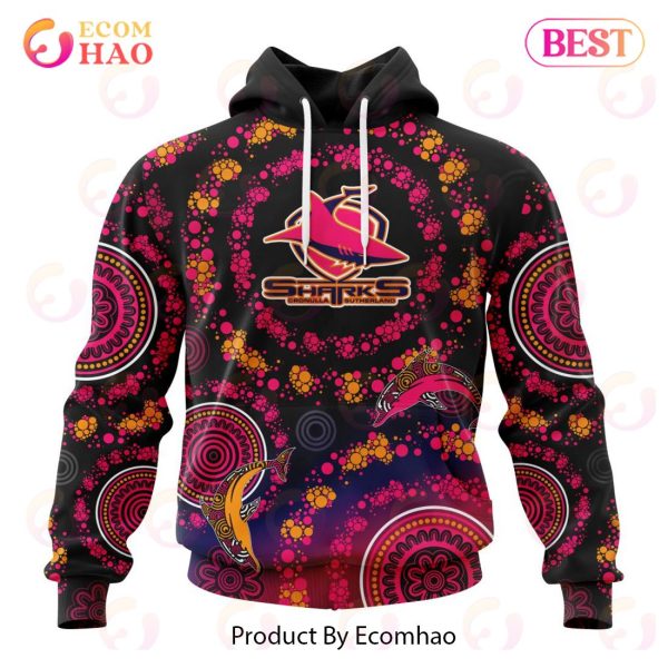 NRL Cronulla-Sutherland Sharks Special Pink Breast Cancer Design 3D Hoodie