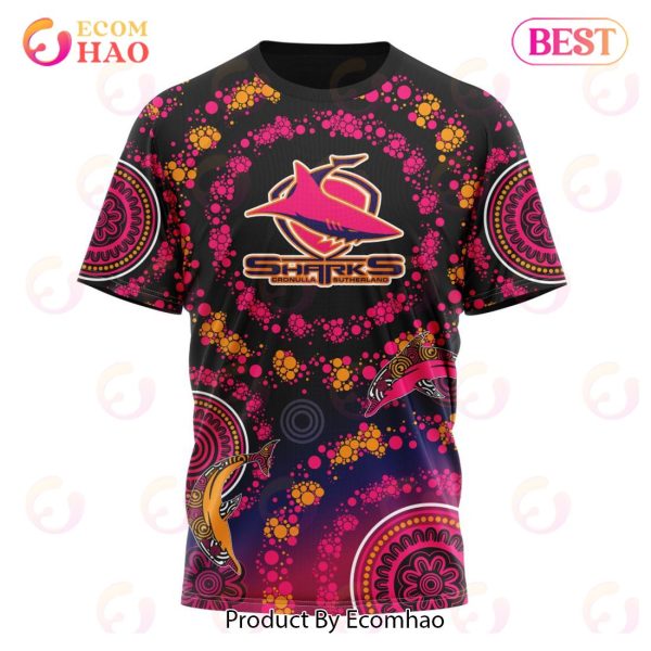 NRL Cronulla-Sutherland Sharks Special Pink Breast Cancer Design 3D Hoodie