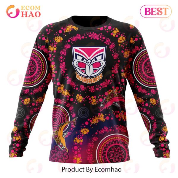 NRL New Zealand Warriors Special Pink Breast Cancer Design 3D Hoodie