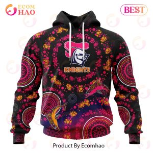 NRL Newcastle Knights Special Pink Breast Cancer Design 3D Hoodie