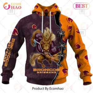 Personalized NRL Warrior Brisbane Broncos 3D Hoodie