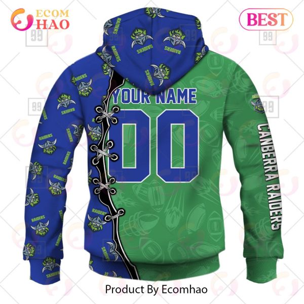 Personalized NRL Warrior Canberra Raiders 3D Hoodie